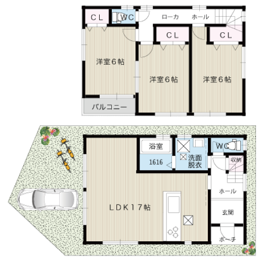 3LDK+ガレージ